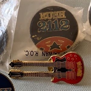 Vintage 80’s enamel RUSH band pins (2)